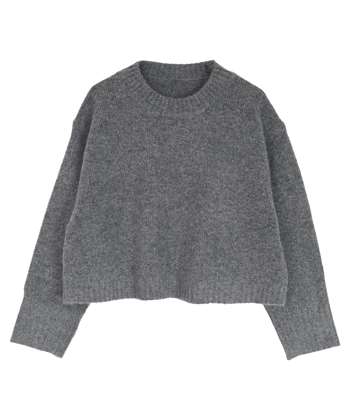 ur's「クルーネッククロップドオーバーサイズニット」|ニット・セーター|杢グレー
