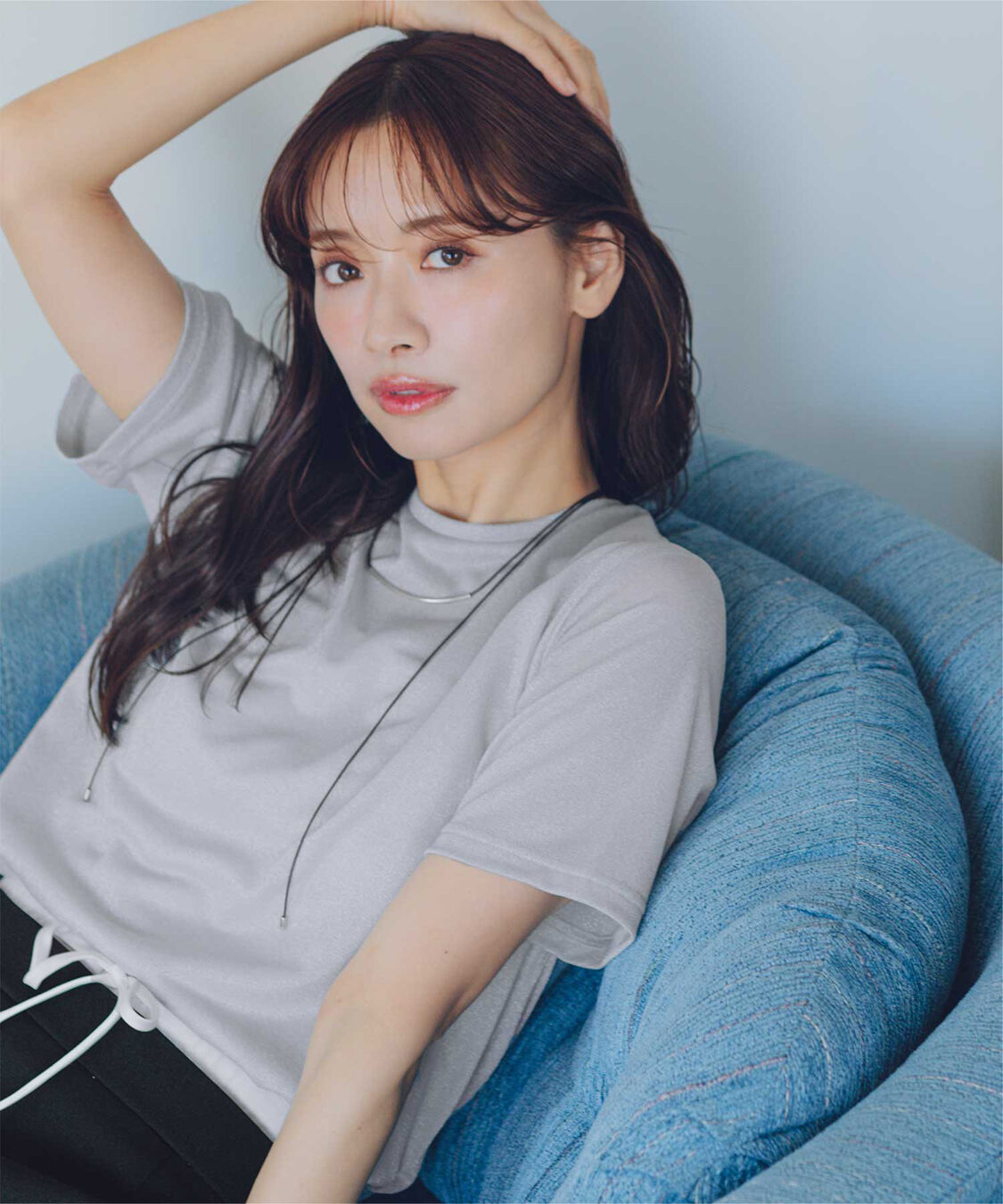 titivate「【赤埴奈津子さんS/Sコラボアイテム】ハーフスリーブシアーカットソートップス」|Tシャツ・カットソー|