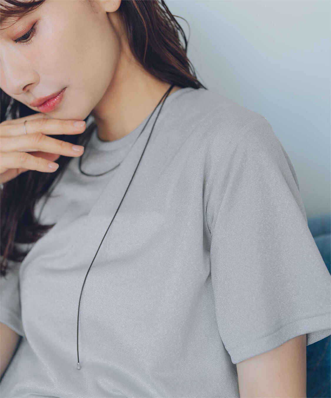 titivate「【赤埴奈津子さんS/Sコラボアイテム】ハーフスリーブシアーカットソートップス」|Tシャツ・カットソー|