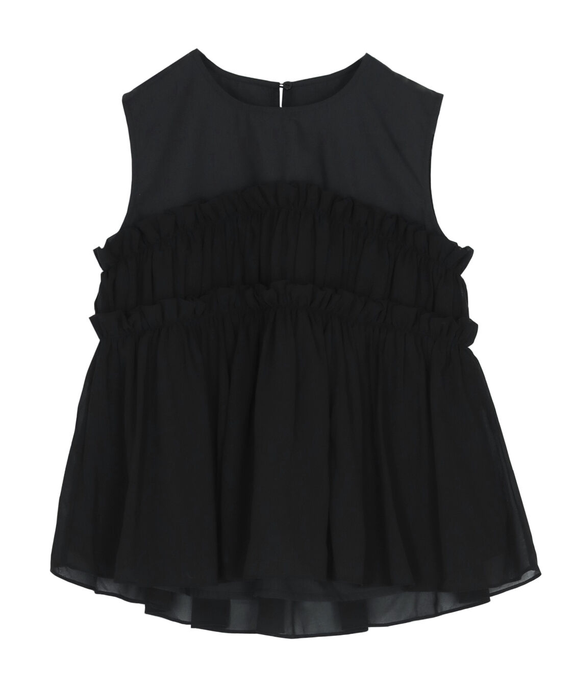 titivate「【赤埴奈津子さんS/Sコラボアイテム】シフォンフリルドッキングトップス」|Tシャツ・カットソー|