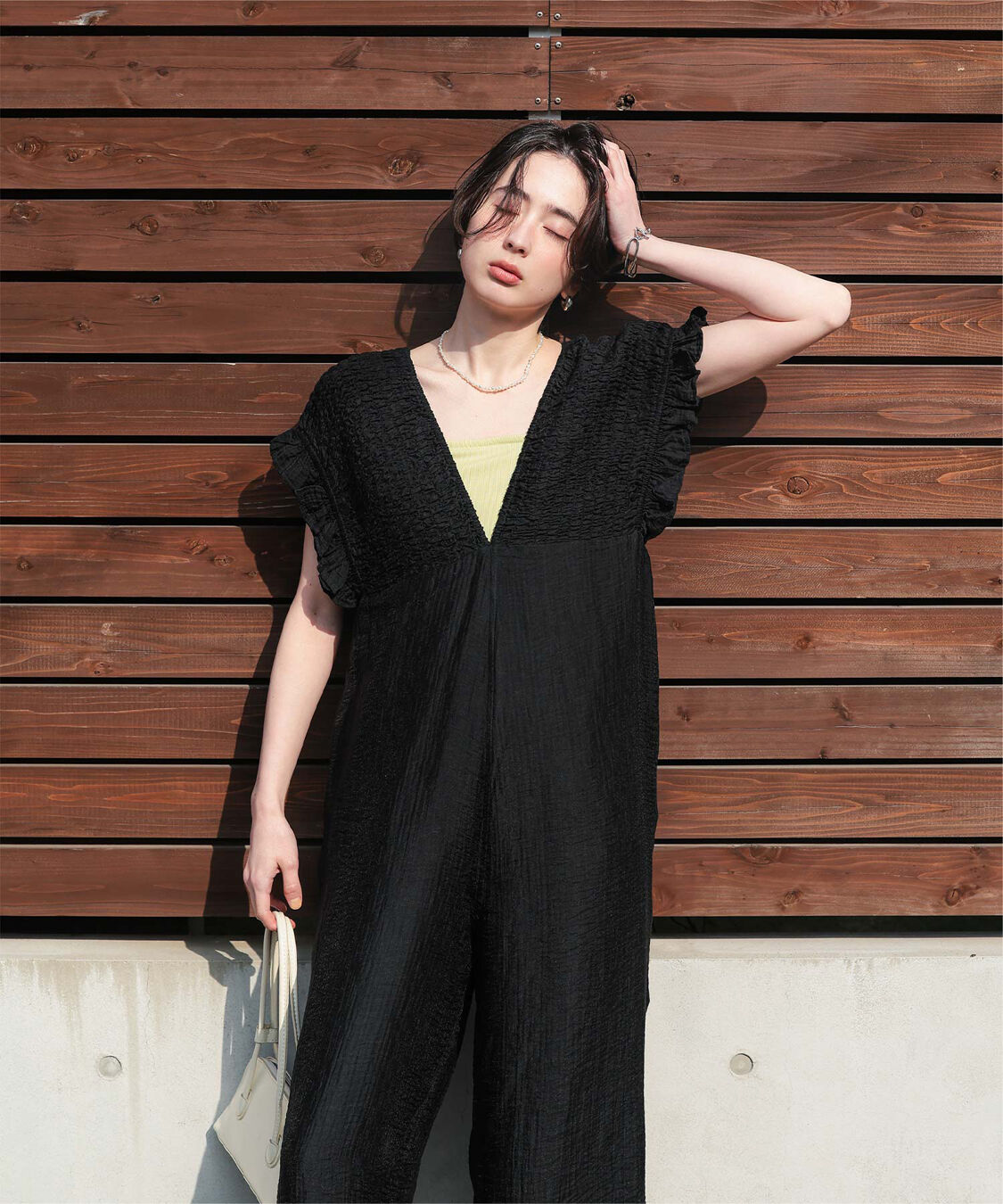 titivate「シャーリングフリルオールインワン」|オールインワン|