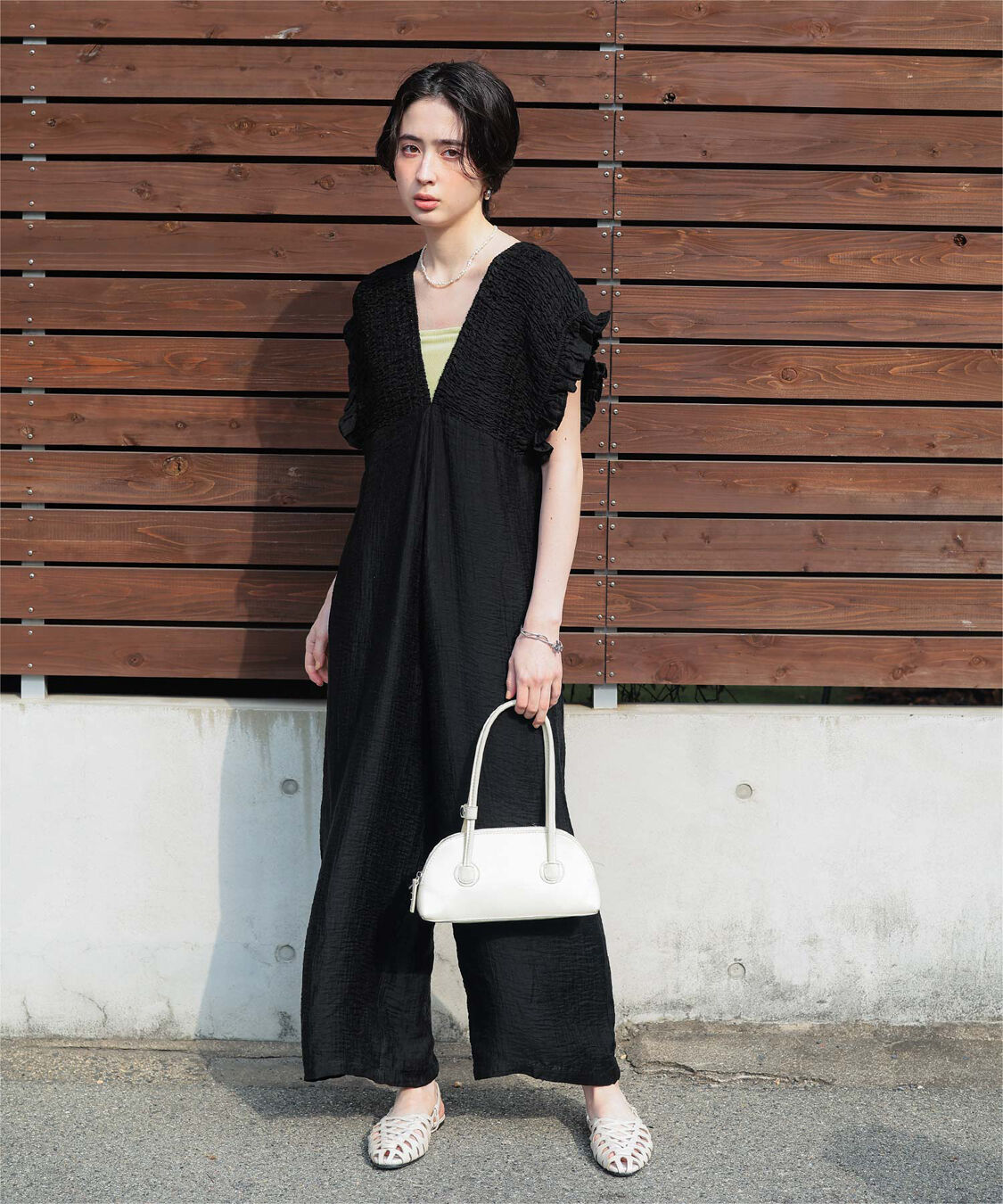 titivate「シャーリングフリルオールインワン」|オールインワン|