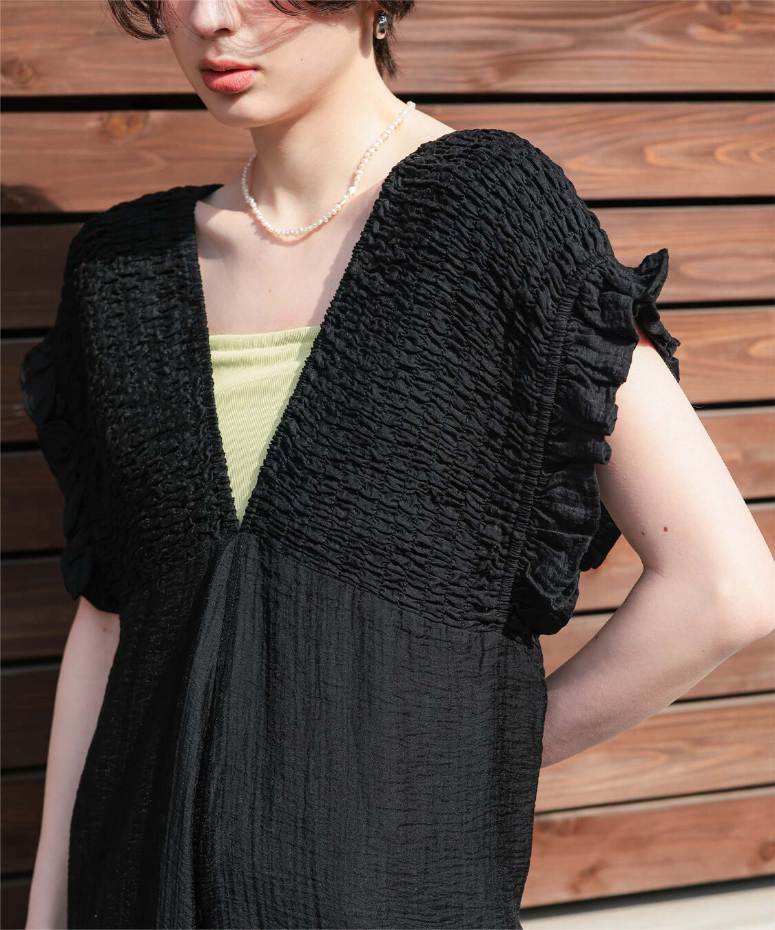 titivate「シャーリングフリルオールインワン」|オールインワン|