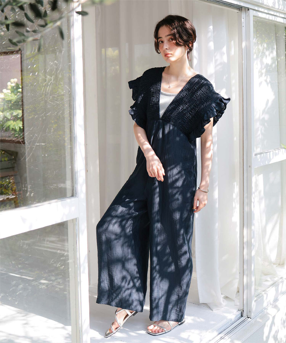 titivate「シャーリングフリルオールインワン」|オールインワン|