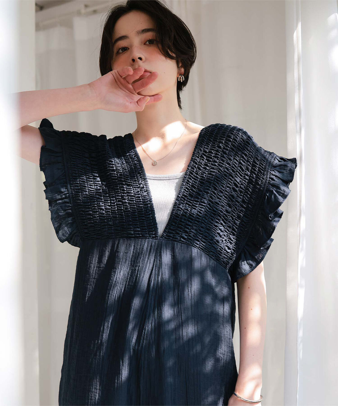 titivate「シャーリングフリルオールインワン」|オールインワン|