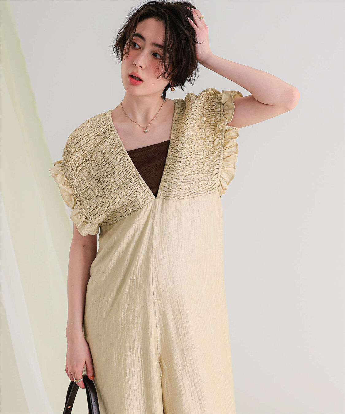 titivate「シャーリングフリルオールインワン」|オールインワン|