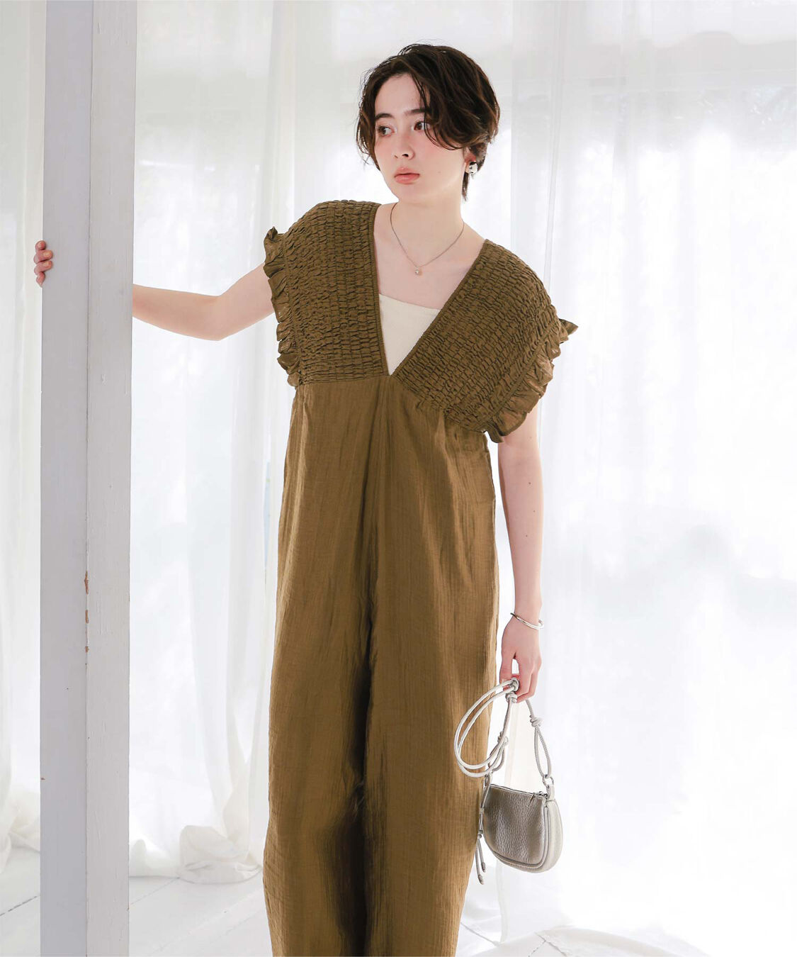 titivate「シャーリングフリルオールインワン」|オールインワン|