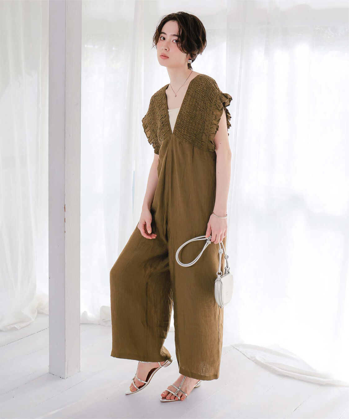 titivate「シャーリングフリルオールインワン」|オールインワン|