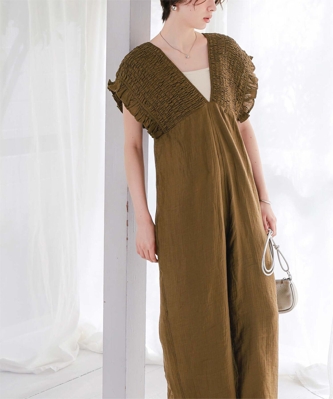 titivate「シャーリングフリルオールインワン」|オールインワン|