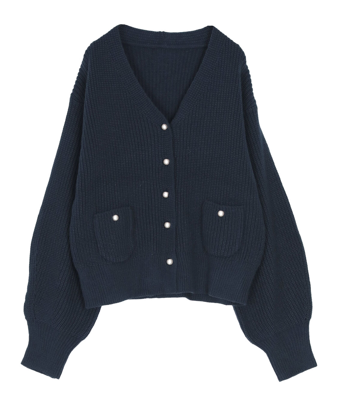 titivate「ポケット付きパールボタンニットカーディガン」|カーディガン|