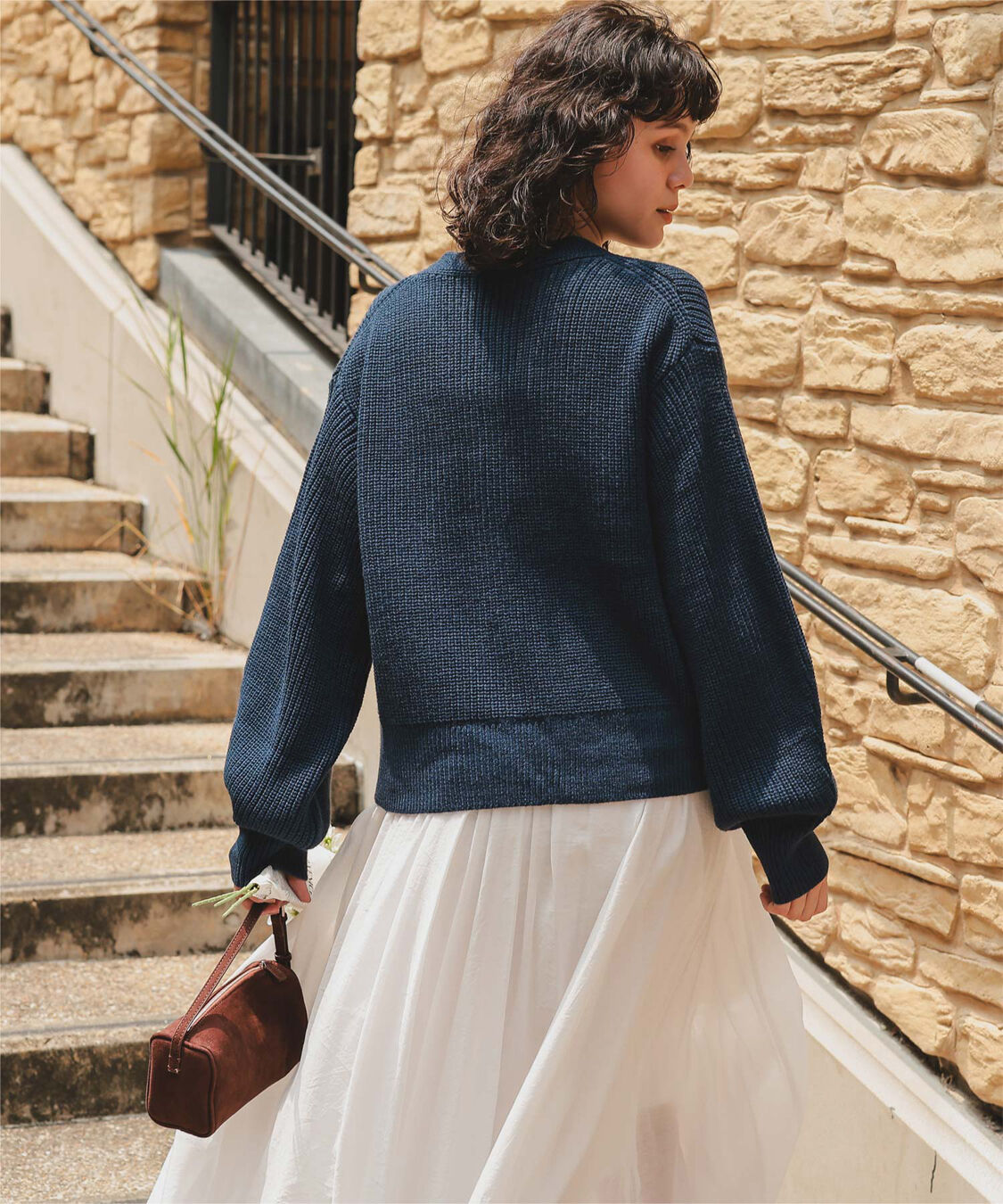 titivate「ポケット付きパールボタンニットカーディガン」|カーディガン|