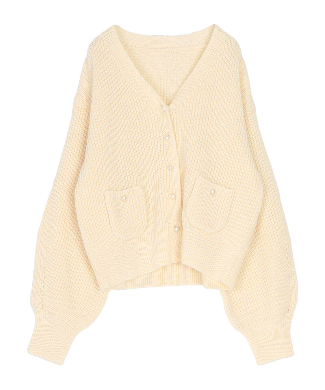 titivate「ポケット付きパールボタンニットカーディガン」|カーディガン|