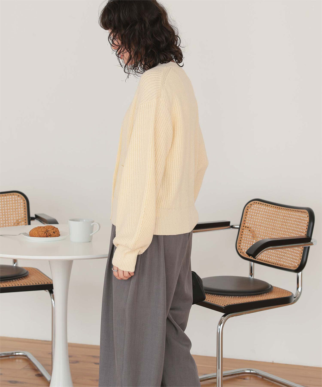 titivate「ポケット付きパールボタンニットカーディガン」|カーディガン|