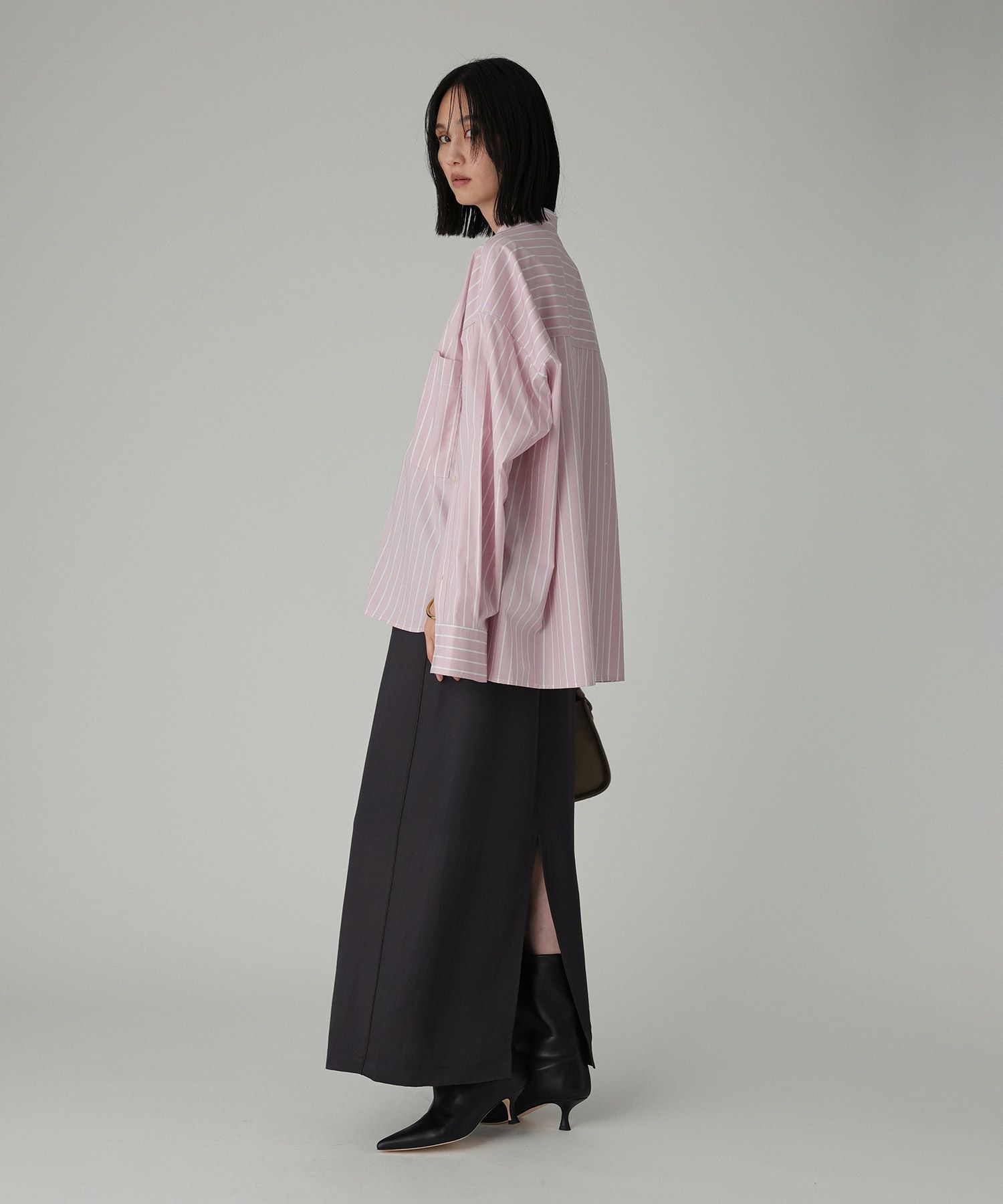 BABYLONE「バンドカラーデザインシャツ」|シャツ・ブラウス|