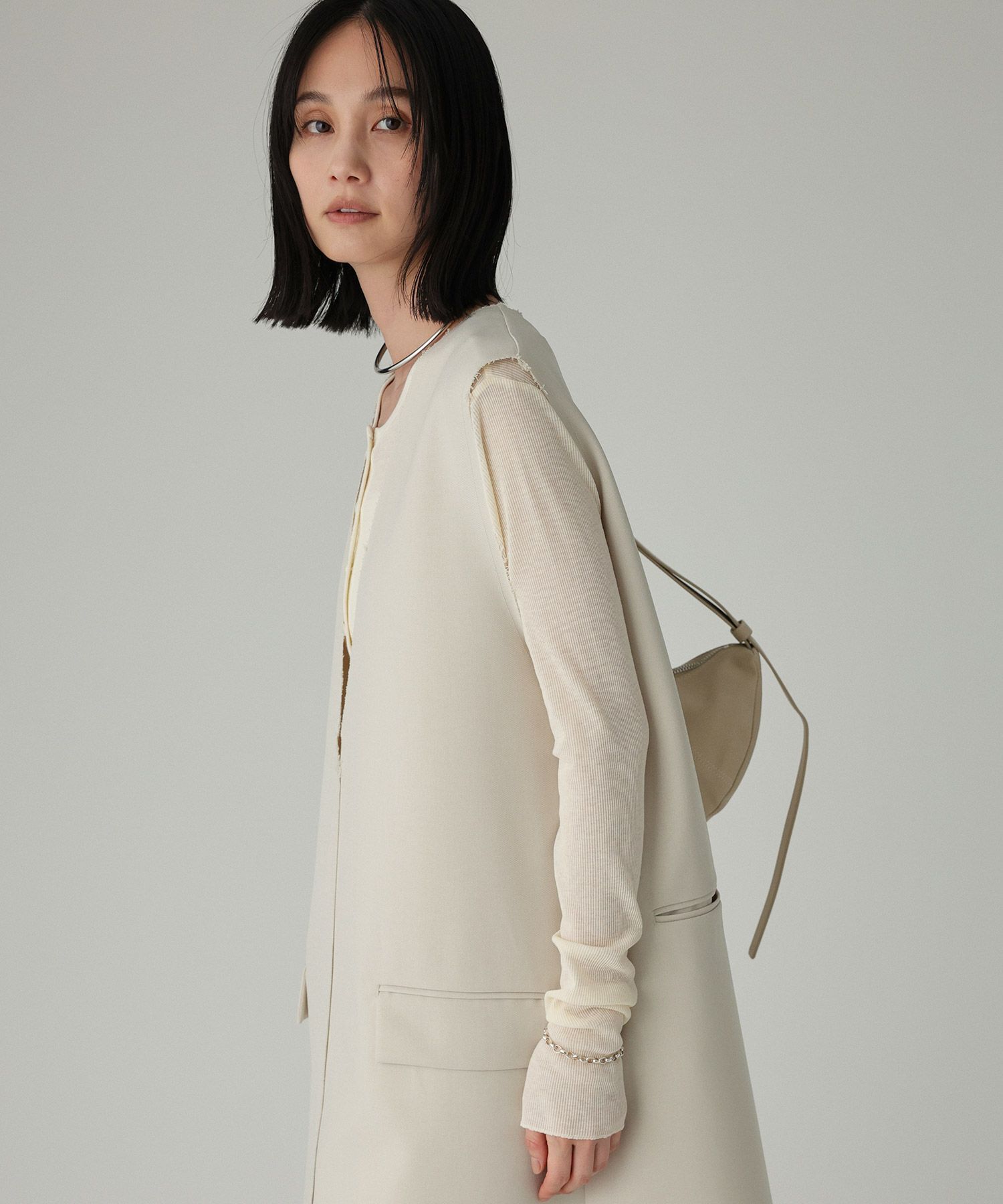 BABYLONE「ツイルVネックワンピース」|ワンピース|