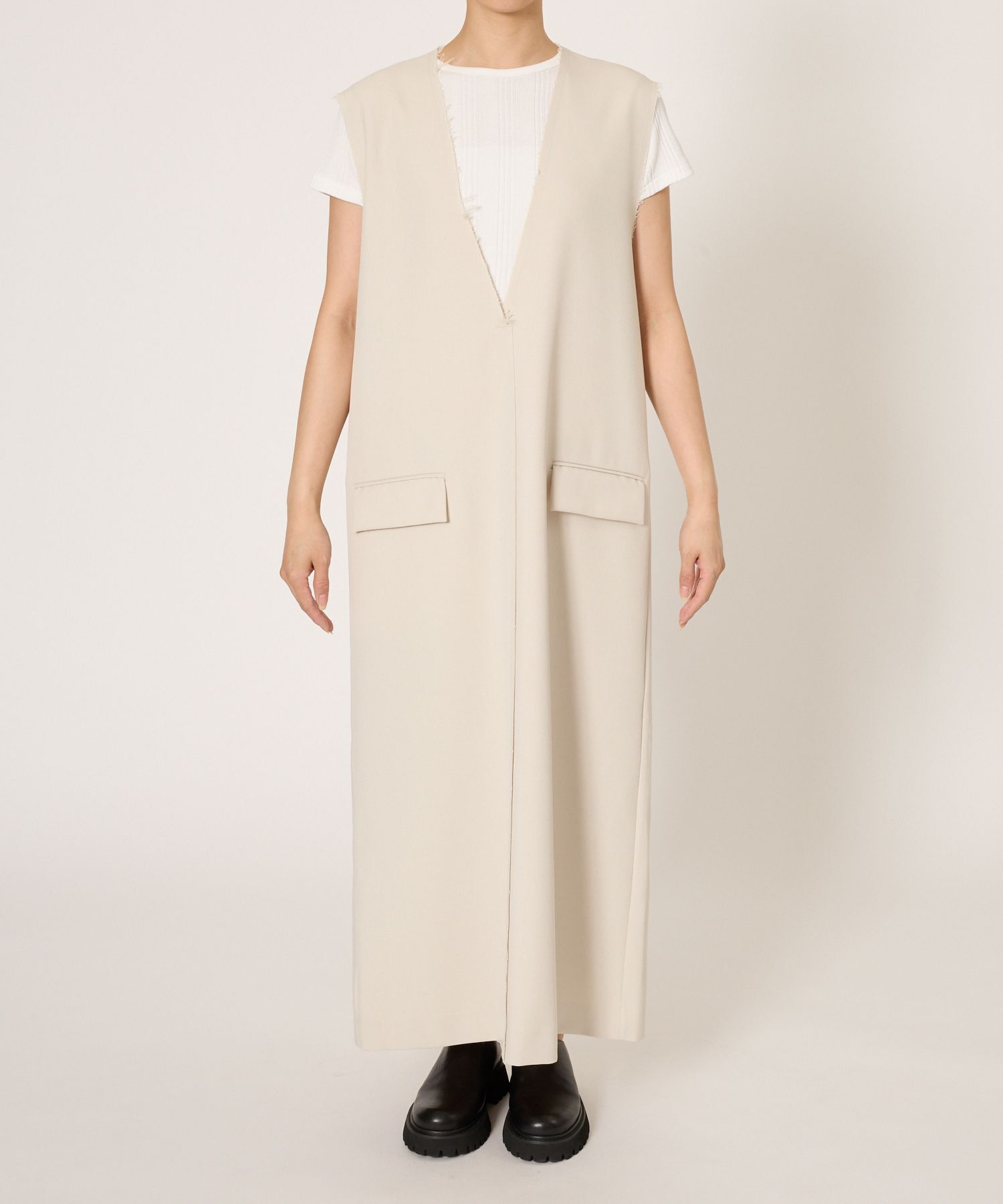 BABYLONE「ツイルVネックワンピース」|ワンピース|