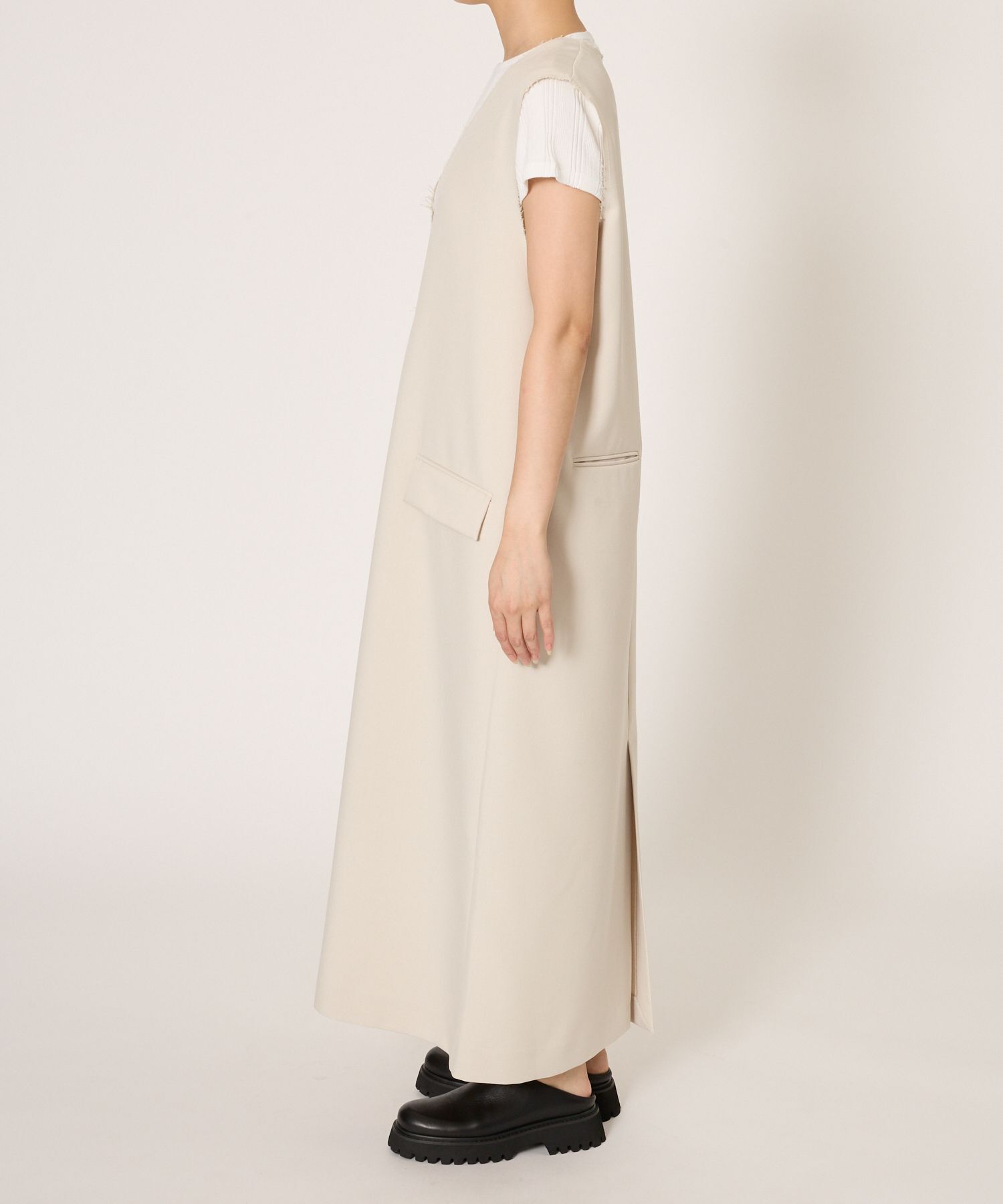 BABYLONE「ツイルVネックワンピース」|ワンピース|