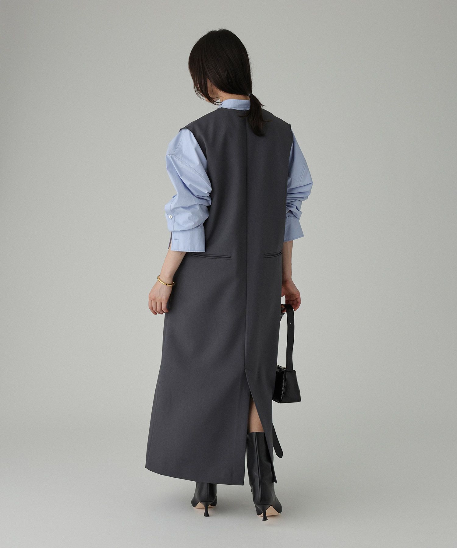 BABYLONE「ツイルVネックワンピース」|ワンピース|