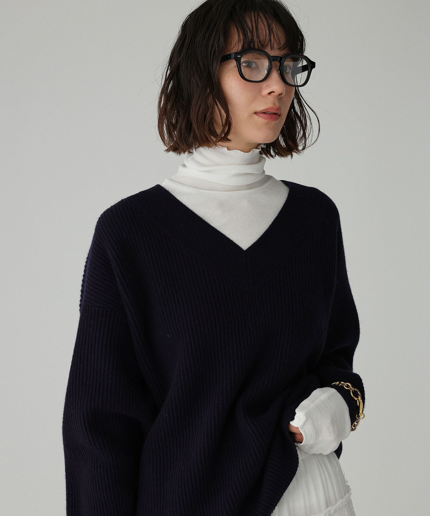 BABYLONE「シアーフライスタートルネックプルオーバー」|Tシャツ・カットソー|