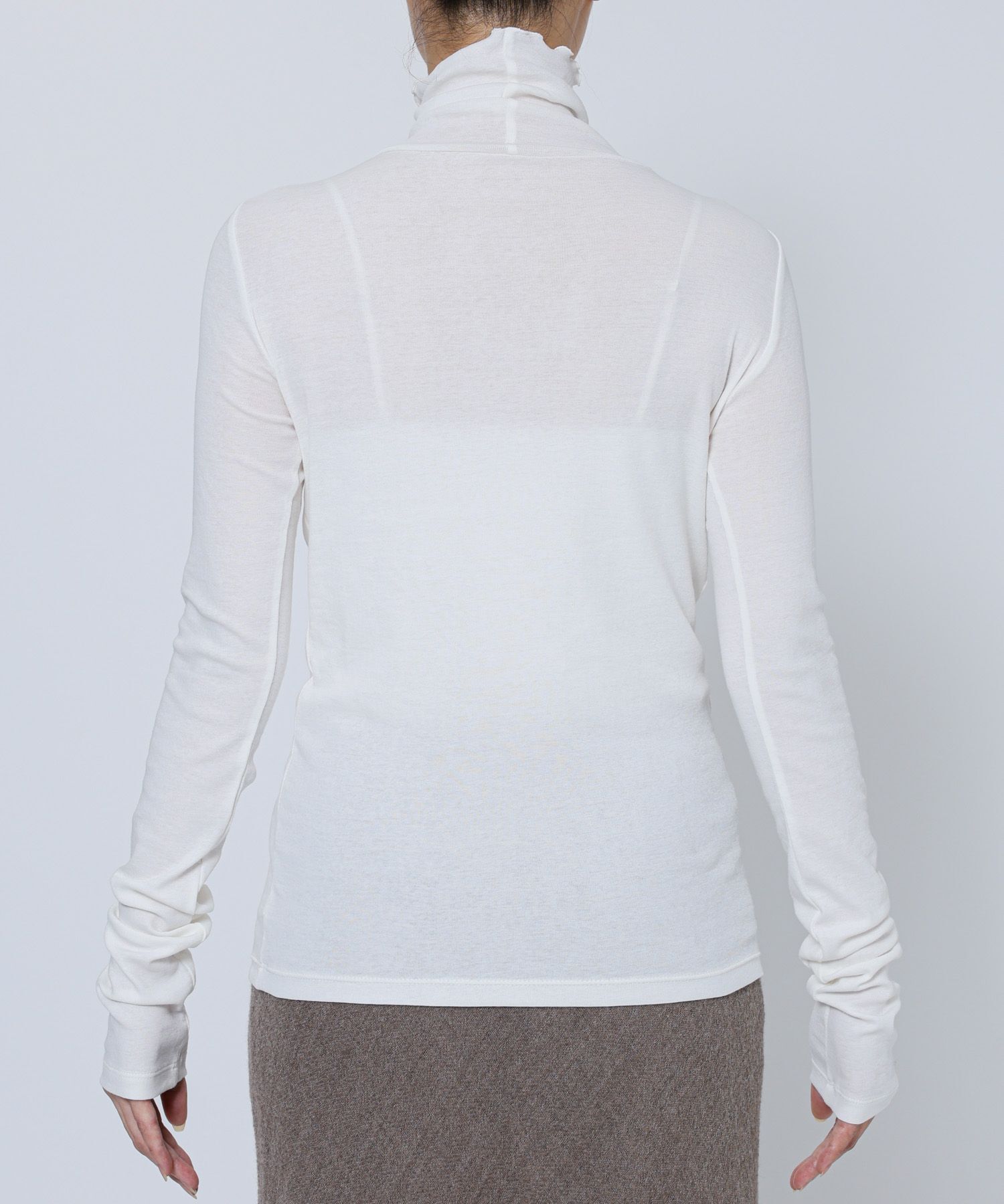 BABYLONE「シアーフライスタートルネックプルオーバー」|Tシャツ・カットソー|