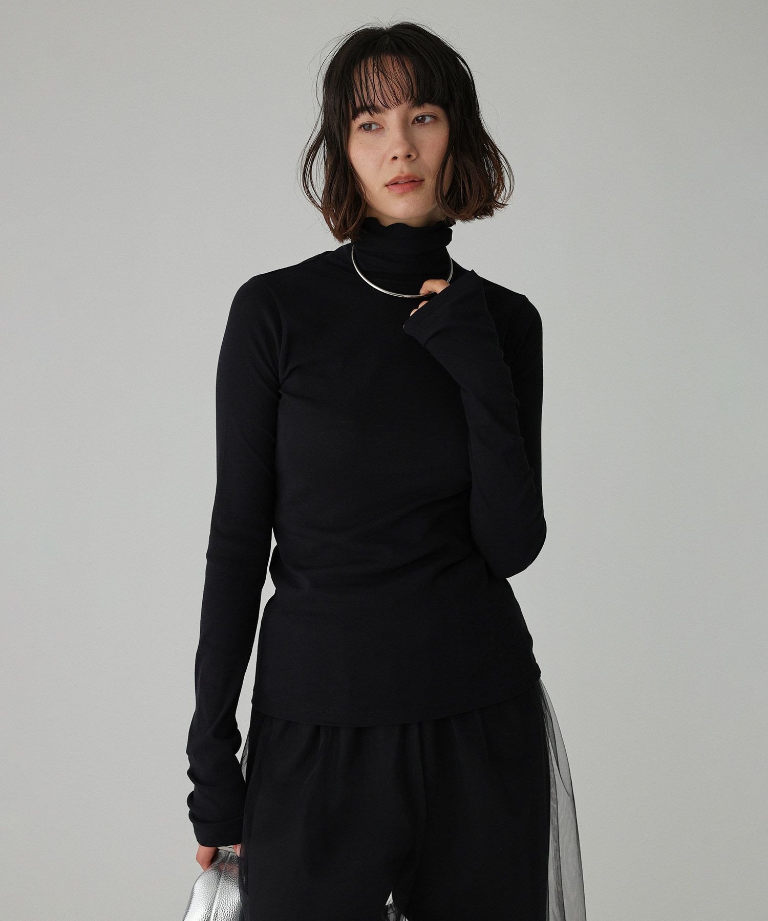 BABYLONE「シアーフライスタートルネックプルオーバー」|Tシャツ・カットソー|