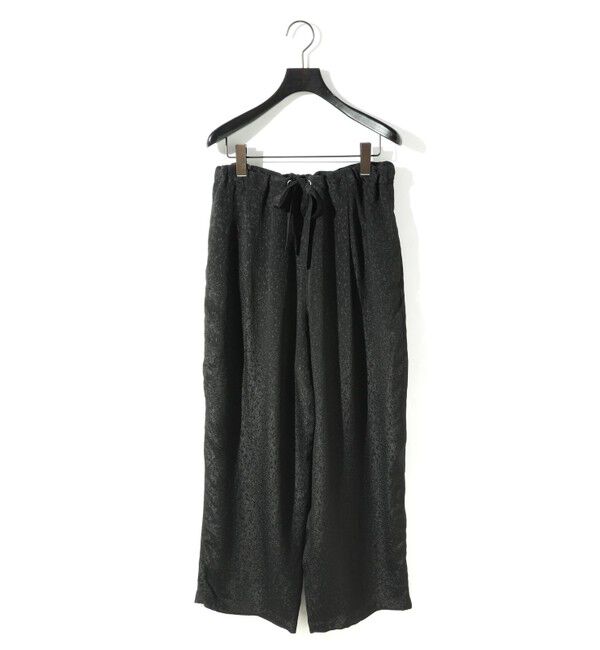 MIDIUMISOLID「MIDIUMISOLID for Ladies リラックスジャカードパンツ」|その他|ブラック