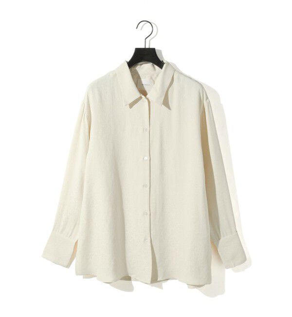 MIDIUMISOLID「MIDIUMISOLID for Ladies リラックスジャカードシャツ」|シャツ・ブラウス|