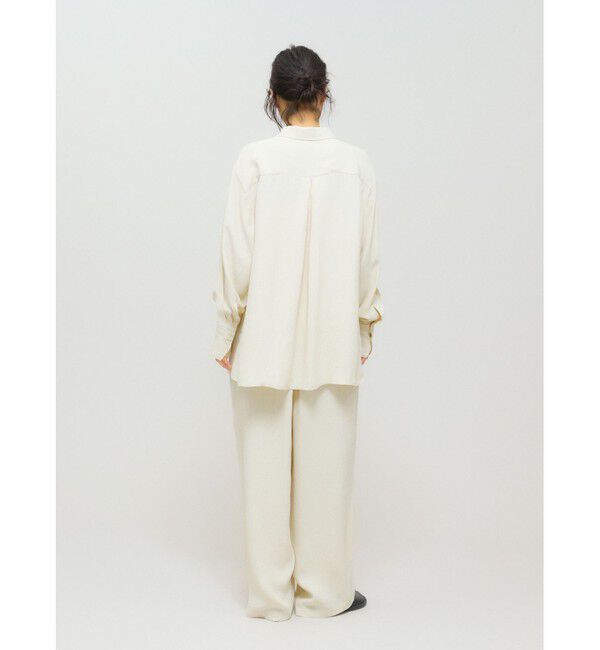 MIDIUMISOLID「MIDIUMISOLID for Ladies リラックスジャカードシャツ」|シャツ・ブラウス|