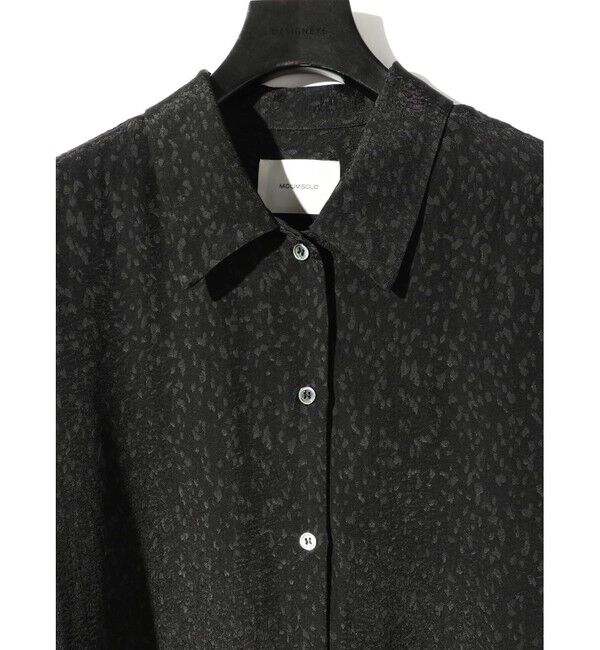 MIDIUMISOLID「MIDIUMISOLID for Ladies リラックスジャカードシャツ」|シャツ・ブラウス|