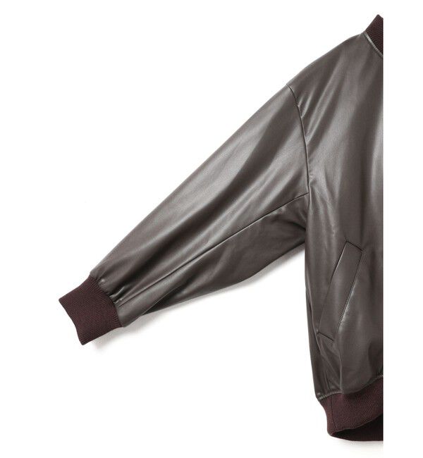 mizuiro ind「mizuiro ind シンセティックレザージップブルゾン」|ブルゾン・スタジャン|