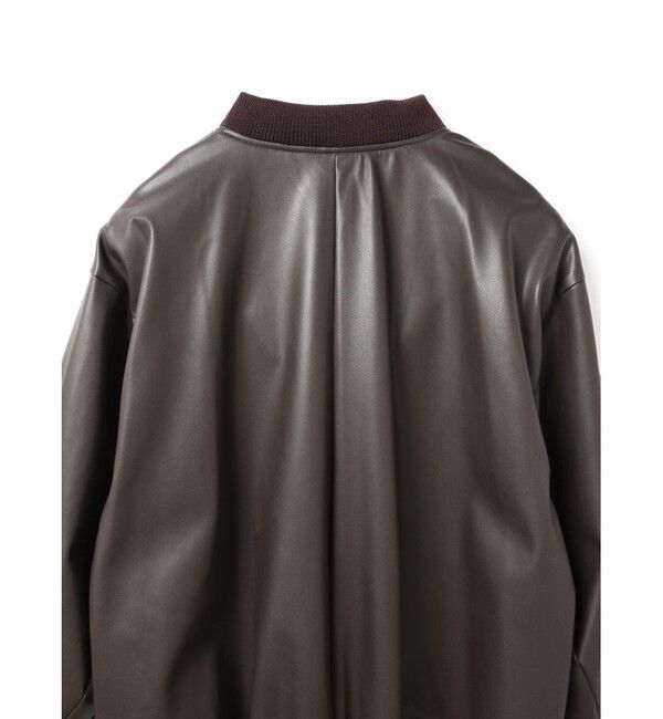 mizuiro ind「mizuiro ind シンセティックレザージップブルゾン」|ブルゾン・スタジャン|