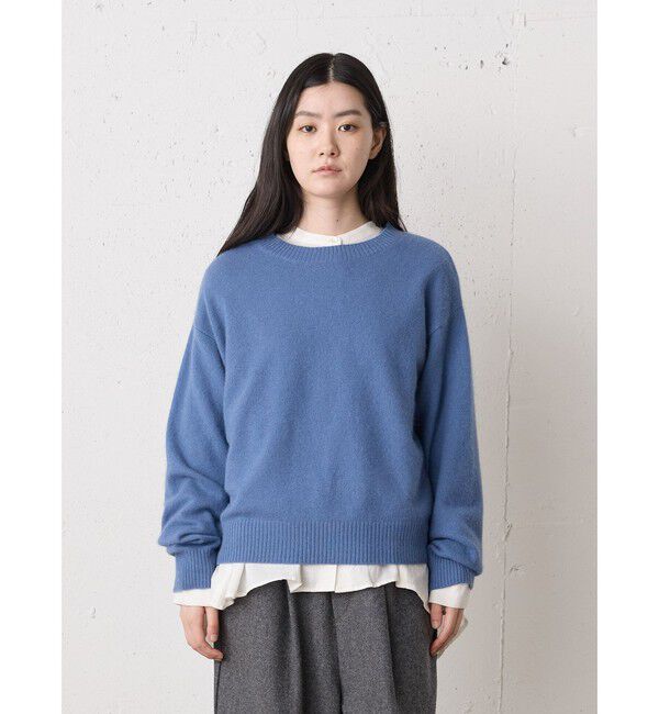 MidiUmi「MidiUmi ラクーンニットプルオーバー」|ニット・セーター|サックス