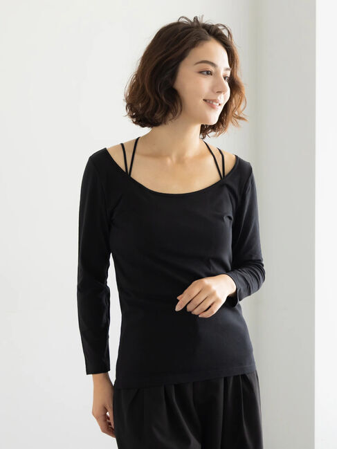 Te chichi「ヘルスヒートインナー(バレエネック)」|Tシャツ・カットソー|