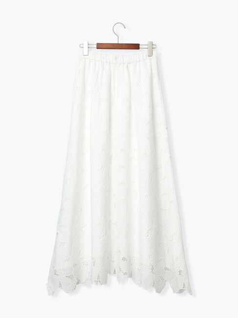 Te chichi「【Atelier ChouChou】オーバーレースロングフレアスカート」|スカート|