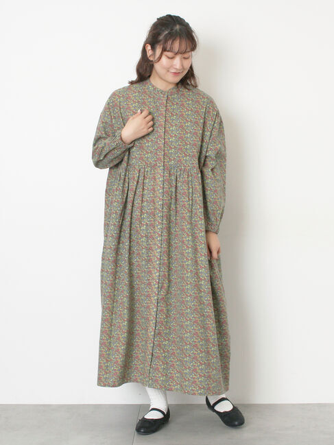 Samansa Mos2「【保温加工】バンドカラーワンピース ≪S/Mサイズ≫」|ワンピース|