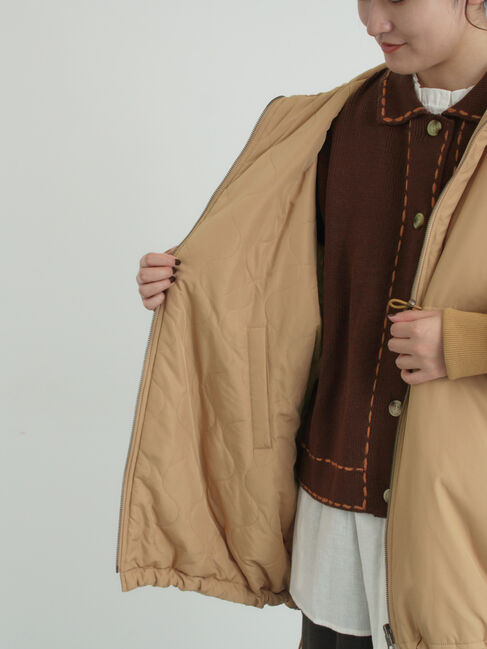 Samansa Mos2「【リバーシブル】キャンディースリーブ中綿コート」|ブルゾン・スタジャン|