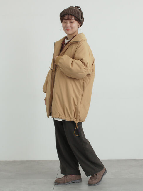 Samansa Mos2「【リバーシブル】キャンディースリーブ中綿コート」|ブルゾン・スタジャン|