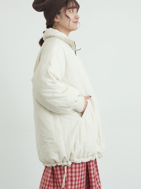 Samansa Mos2「【リバーシブル】キャンディースリーブ中綿コート」|ブルゾン・スタジャン|