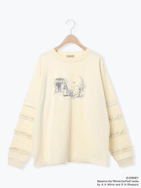 Samansa Mos2「【Disney】くまのプーさん袖フリルロンT」|Tシャツ・カットソー|