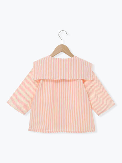 Samansa Mos2 Lagom「☆ストライプ柄セーラーカラーシャツ」|シャツ・ブラウス|