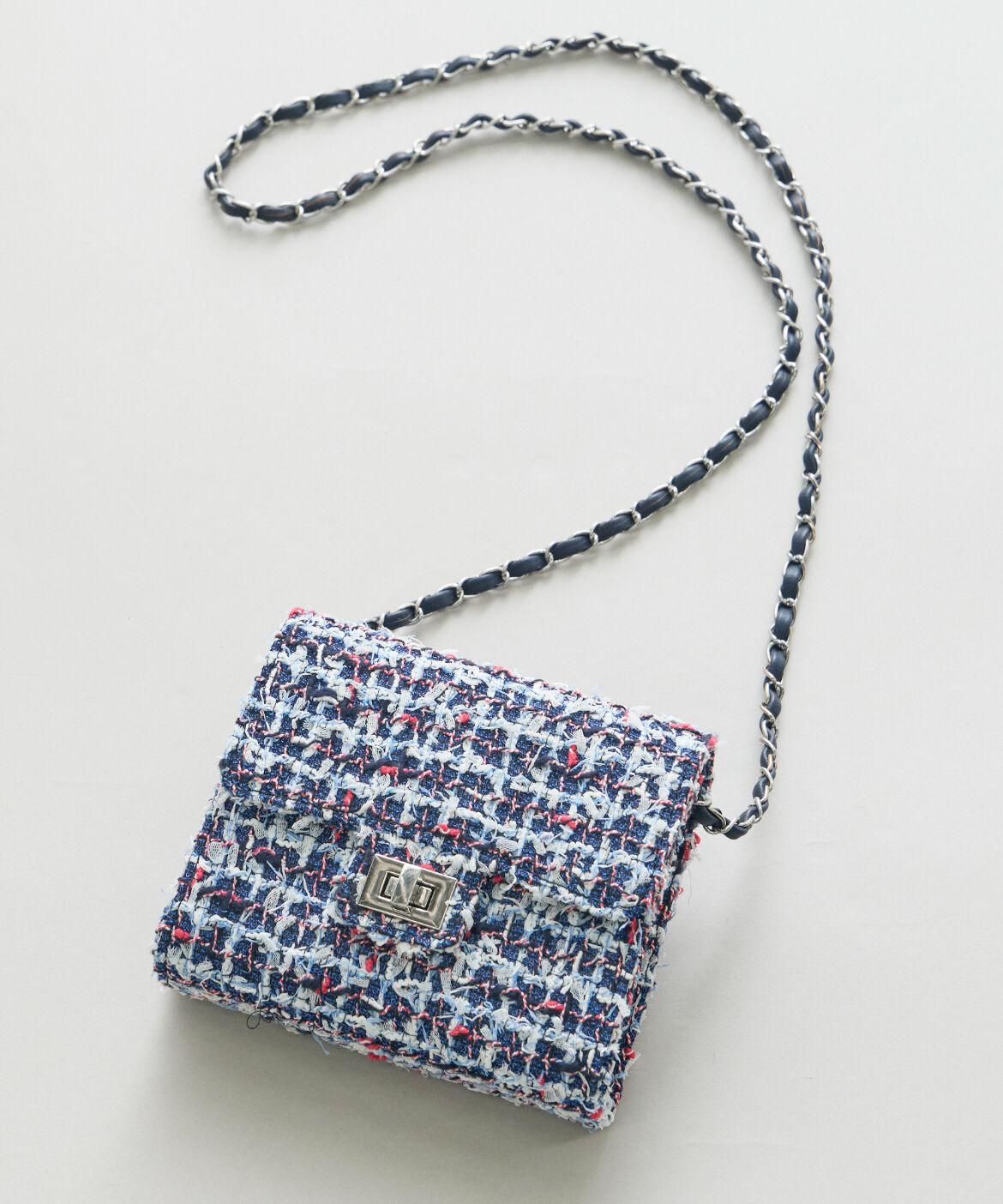 Maglie le cassetto「《M Maglie le cassetto》デニムファンシーツイードショルダーバッグ」|ショルダー・メッセンジャー|