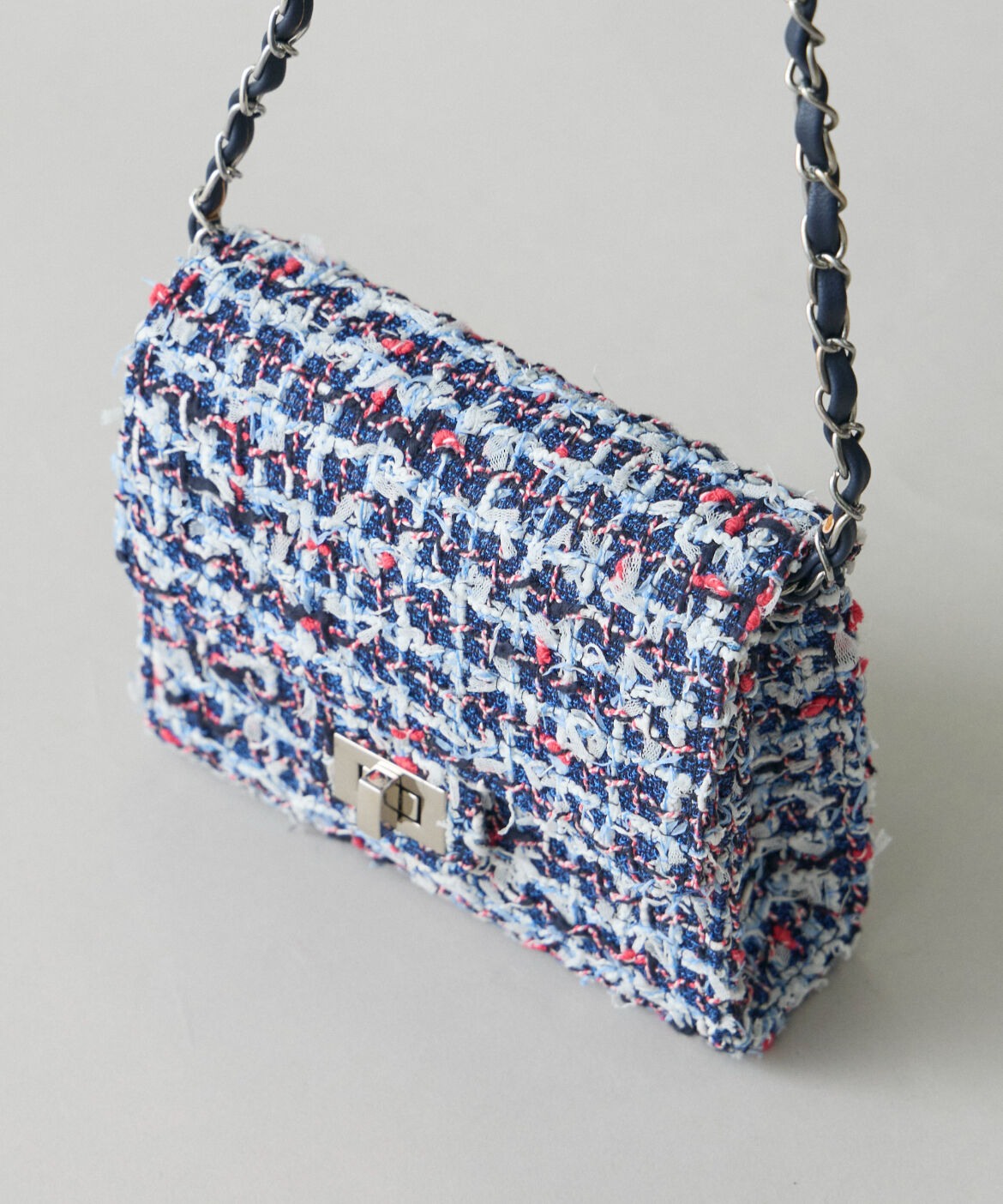 Maglie le cassetto「《M Maglie le cassetto》デニムファンシーツイードショルダーバッグ」|ショルダー・メッセンジャー|