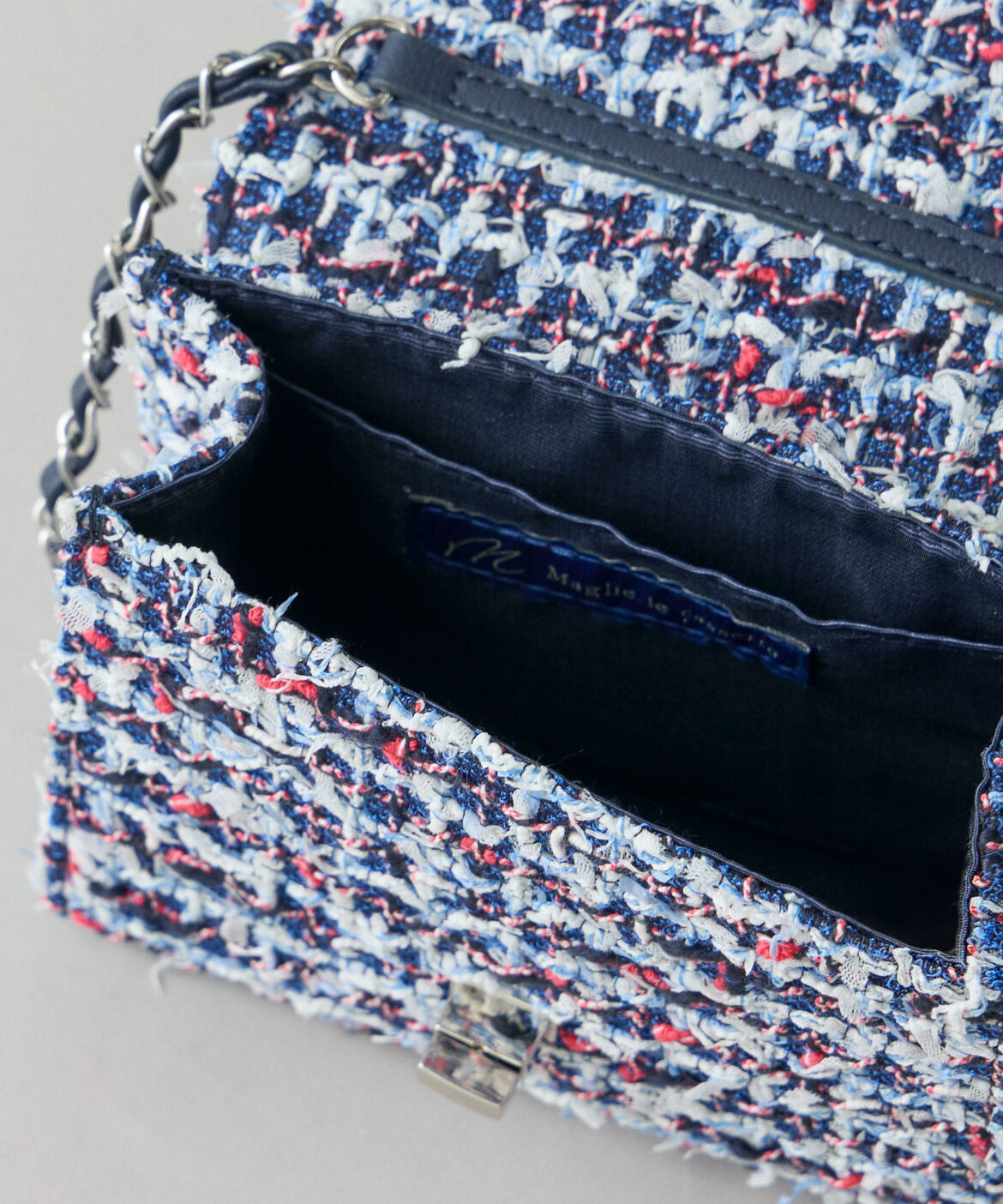 Maglie le cassetto「《M Maglie le cassetto》デニムファンシーツイードショルダーバッグ」|ショルダー・メッセンジャー|