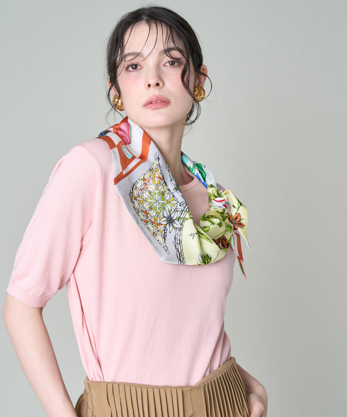 FAVORITE SUKINAMONO「ダイヤ型スカーフ ハーバルガーデン《manipuri》」|ストール|