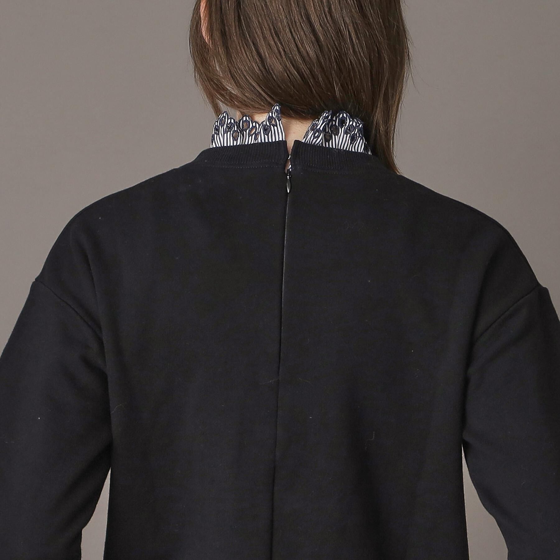 DRESSTERIOR「取り外しフリル付き裏毛プルオーバー」|パーカー|