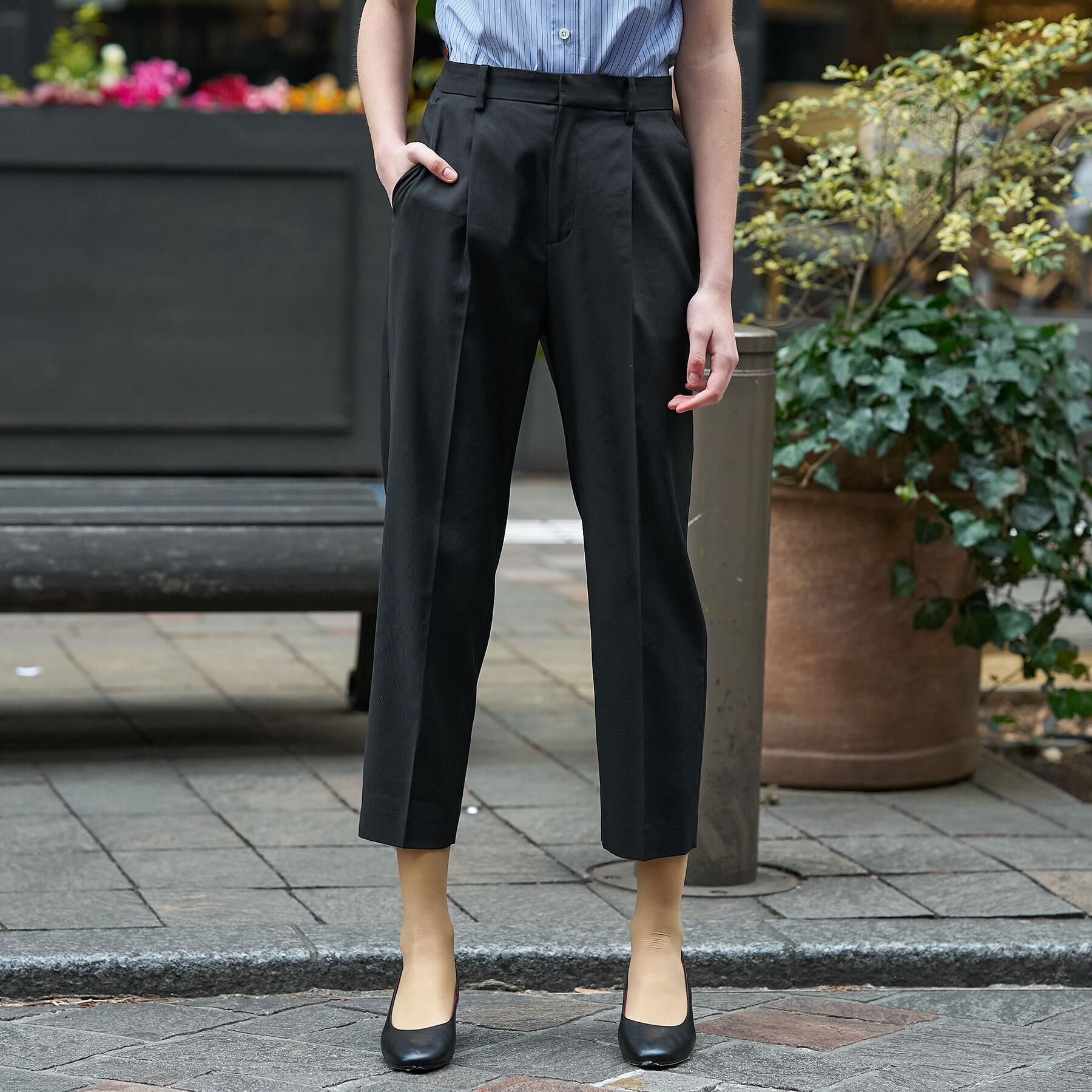 DRESSTERIOR「コットンリネンタックテーパードパンツ」|その他|