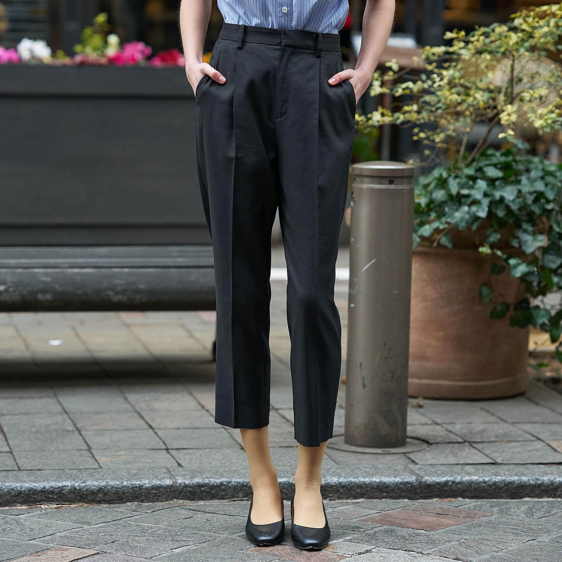 DRESSTERIOR「コットンリネンタックテーパードパンツ」|その他|