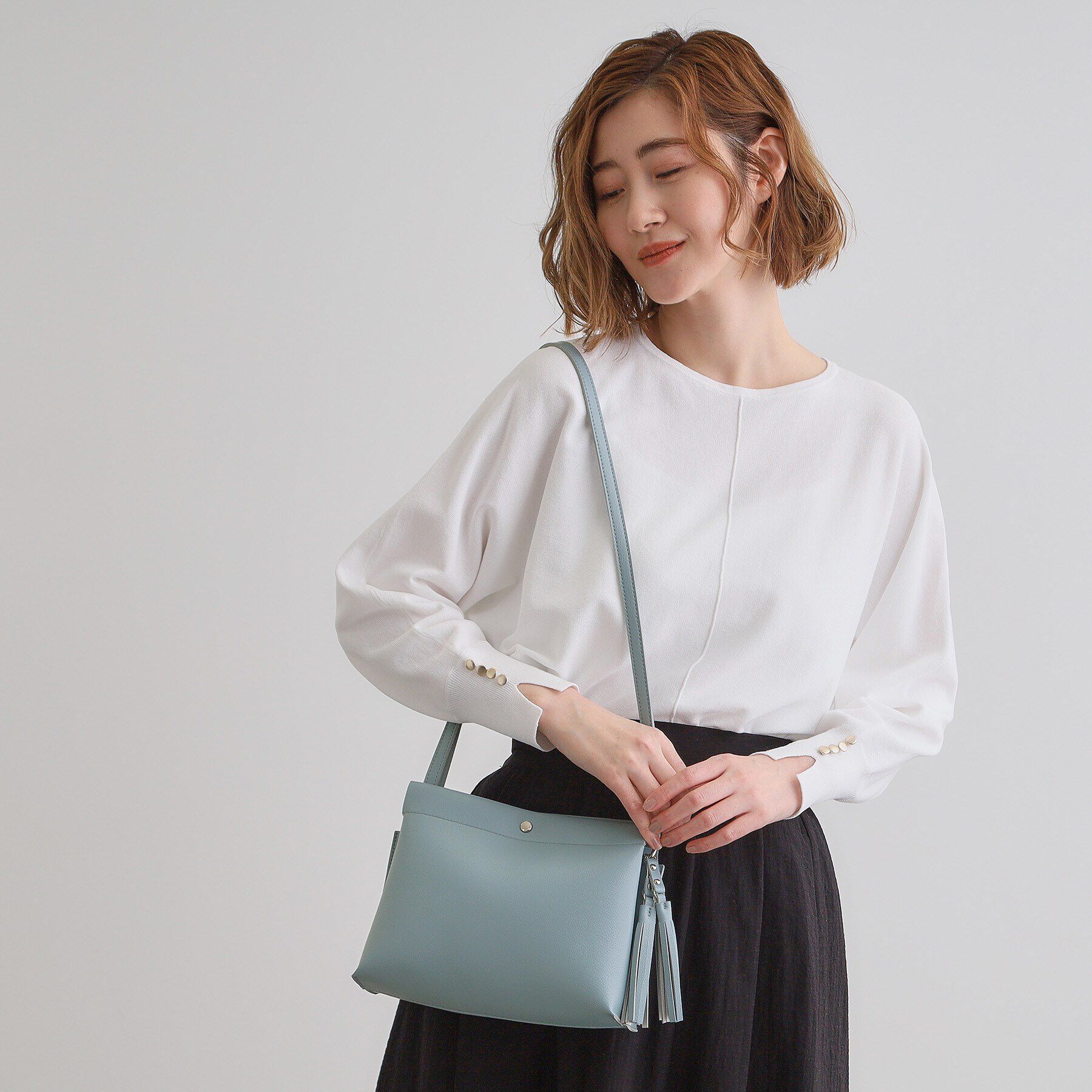 grove「【人間工学・軽量】シンプル3層タッセルショルダー」|ショルダー・メッセンジャー|