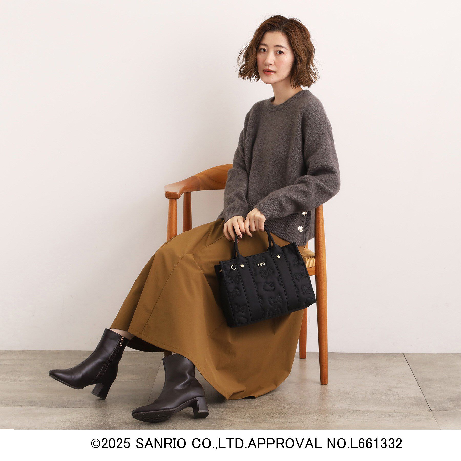 grove「【ハローキティ】Lee別注リボンキティキルトスクエアトート」|トートバッグ|