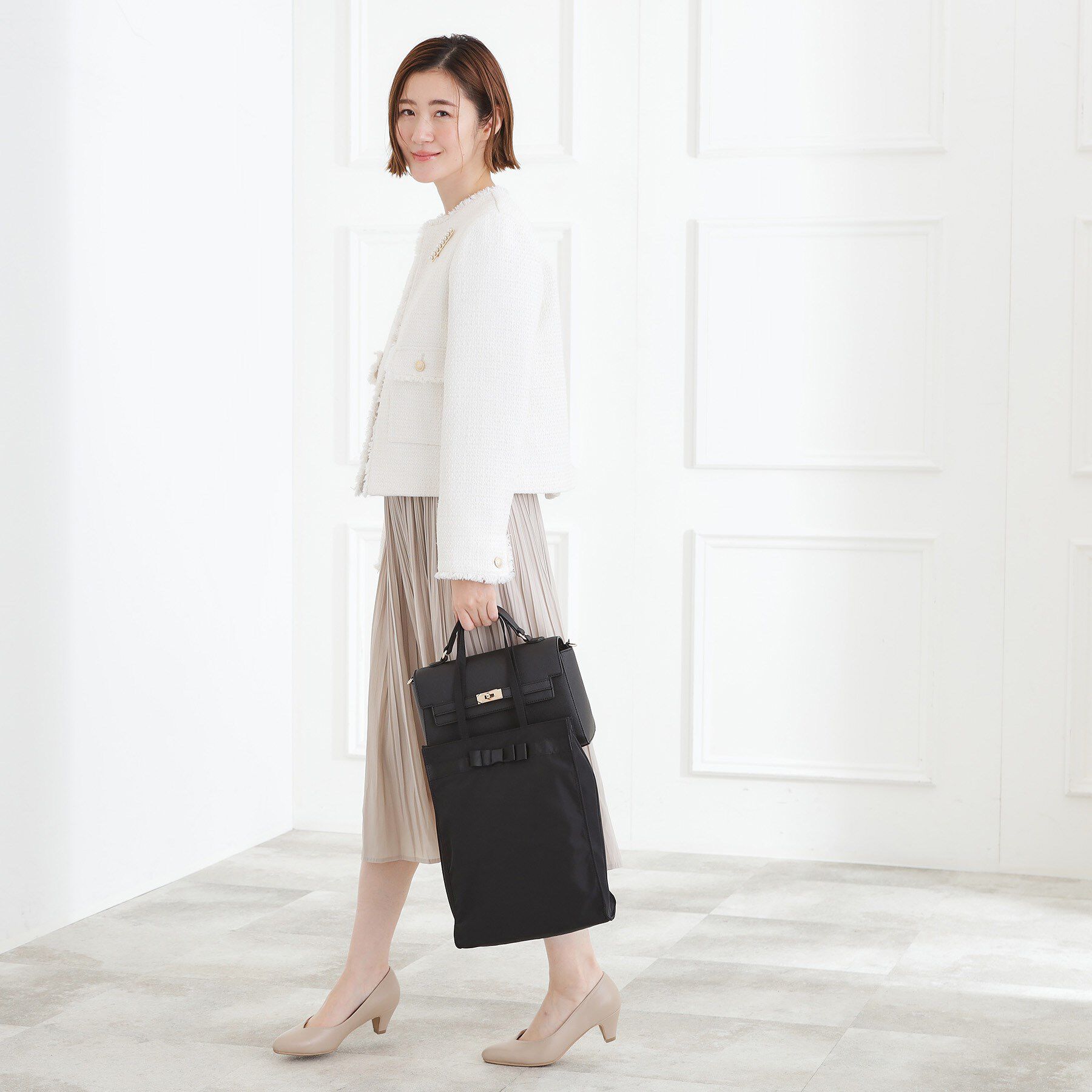 grove「【セレモニー】リボン縦トート」|トートバッグ|